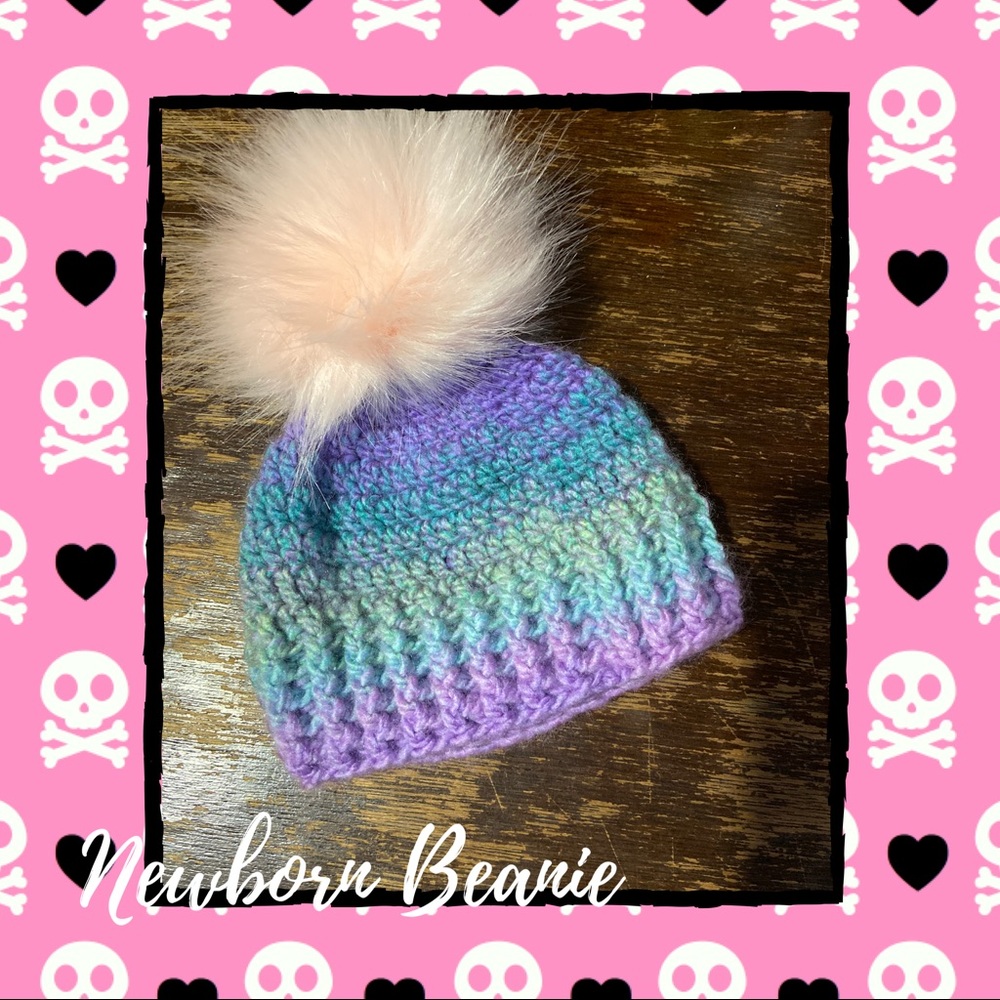 Crocheted Newborn Beanie
